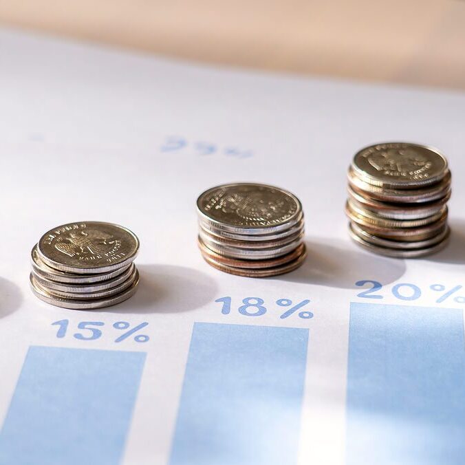 Increasing coins on bar chart